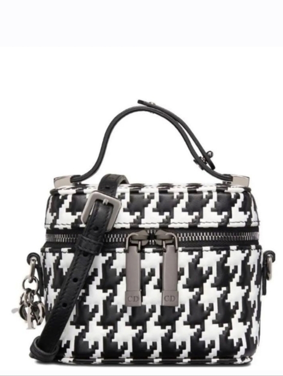 Dior Handbags - Like NEW! LADY DIOR Houndstooth Bag Micro Lady Dior Vanity Case